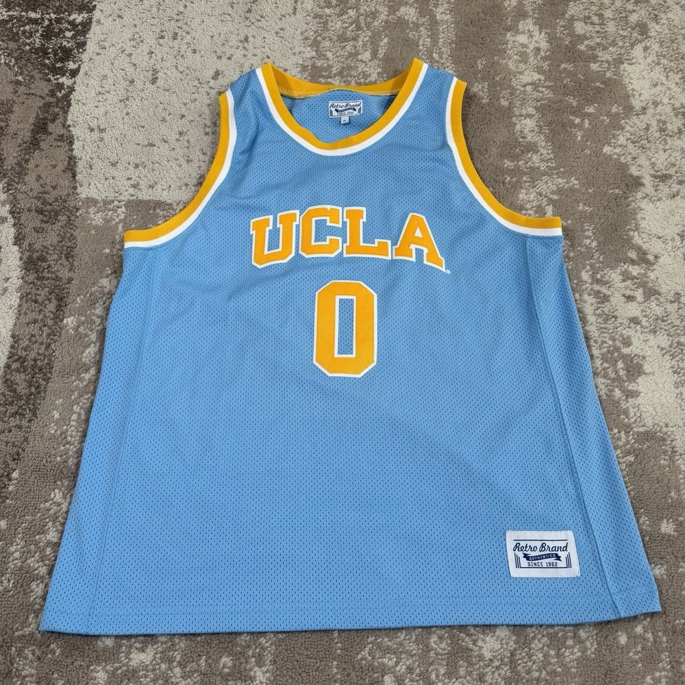 Retro Brand UCLA Bruins Russell Westbrook 0 Jersey Mens XL Made in USA Stitched